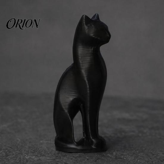 Regalo per Amanti dei Gatti Statuetta, Piccola Scultura Stampata 3D, Animale da Collezione Ornamento da Tavolo per Compleanno Decorazione per Scaffale di Casa, Pezzo d'Arte Versatile