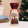 Party Supplies Drawstring Wine Bottle Set Flower Tree Christmas Bottle Cover Packing Cartoon Wine Pouch Gifts Friend