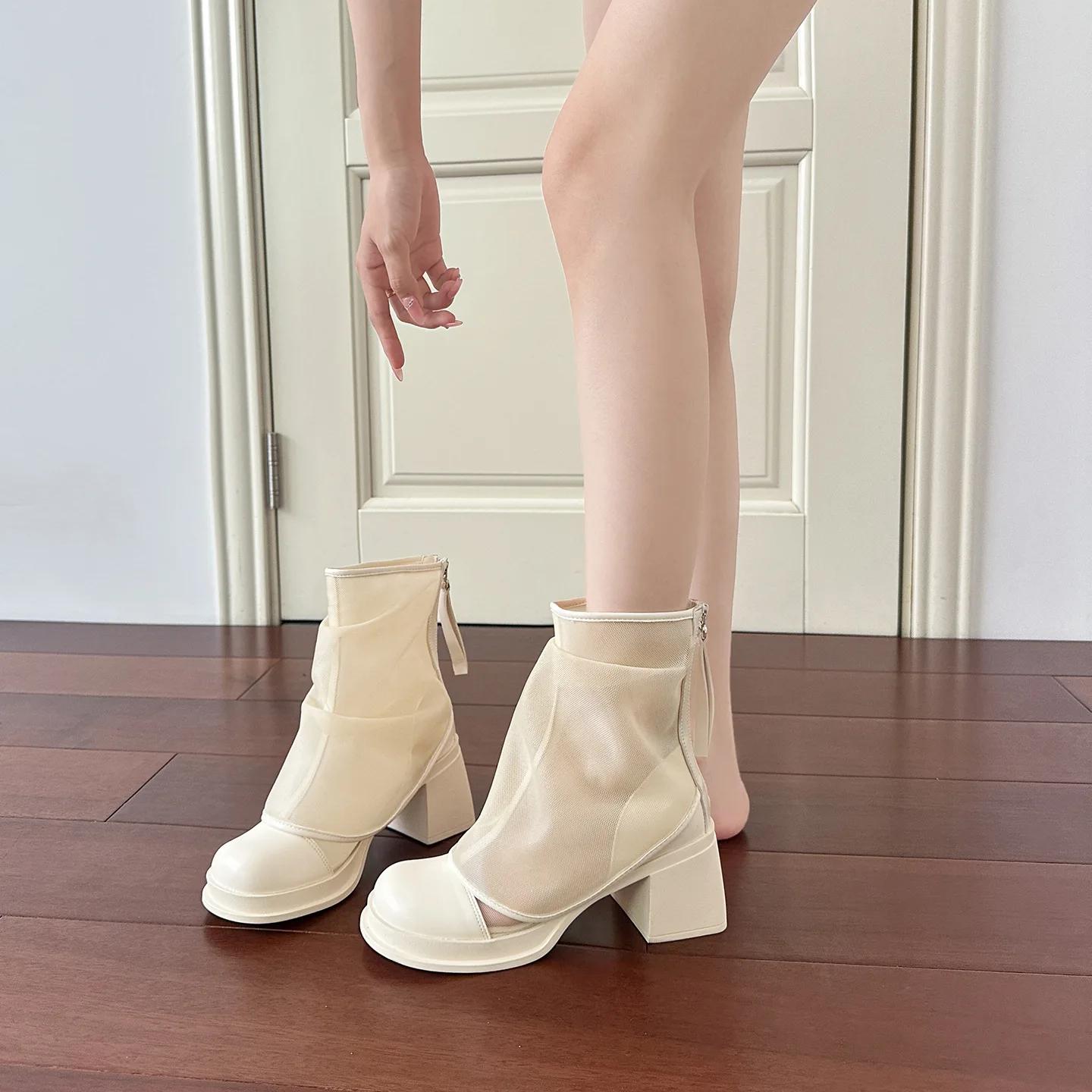 

Women Summer Boots High Heel Comfortable Wear For Daily Use Durable Material With Good Quality Stylish Design Suitable For Various Occasions 40