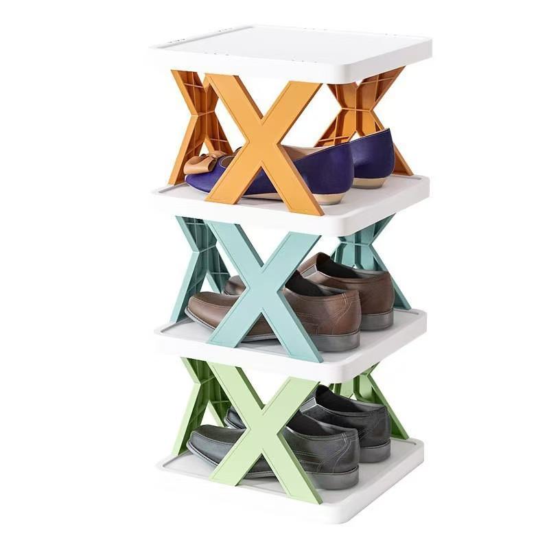 Space-Saving Detachable Multi-Layer Shoe Rack for Indoor Use