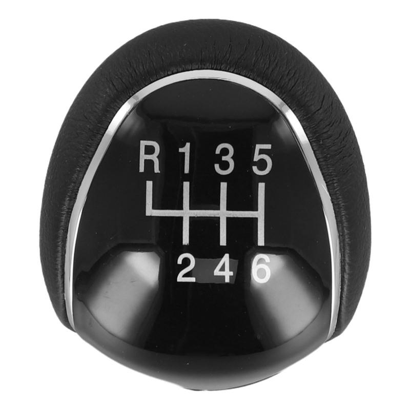 Driving Enhancement Black Gear Shift Knob Gear Knob For Ford Clear 6-speed Scheme Easy To Tall PU Leather Plastic