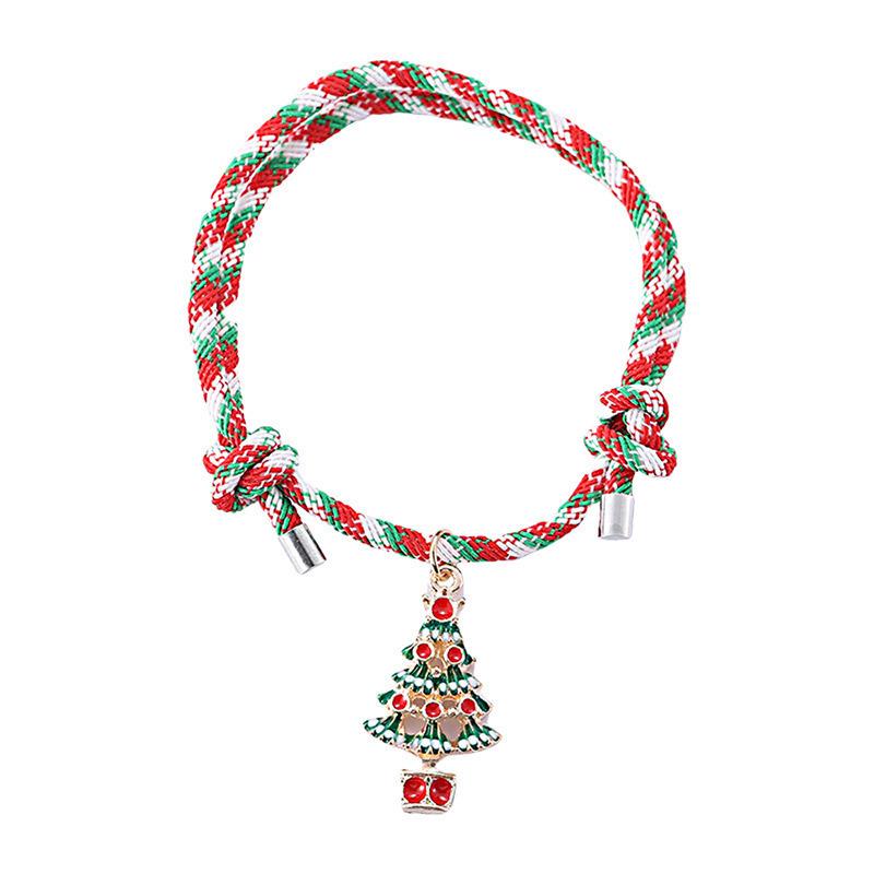 Colorful Christmas Cartoon Pendant Bracelet - Creative Holiday Jewelry