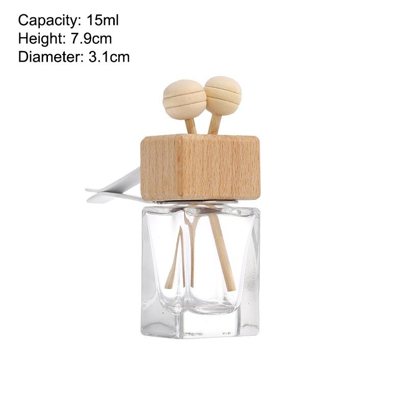 Car Fragrance Empty Glass Bottle Cute Car Air Freshener Bottle Perfume Clip Air Vent Outlet Aromatherapy Essential Oils Diffuser