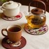 Flower and Bird Print Pot Holder Anti Slip Dining Table Protector  Dining Table