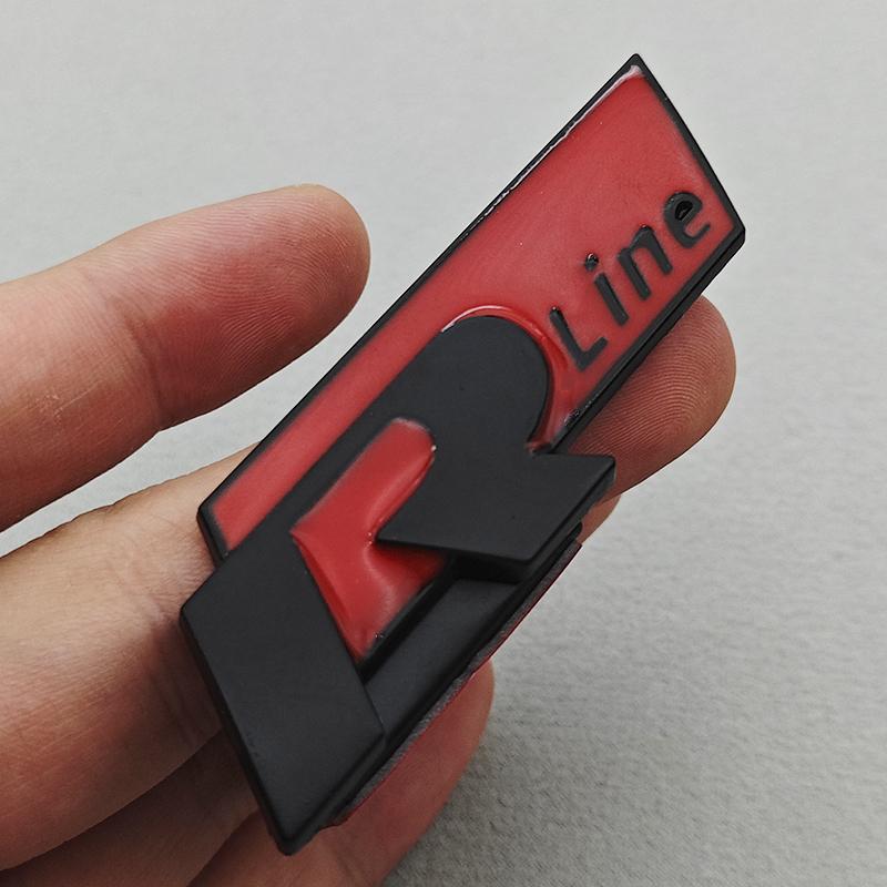 2026 Heißer Aufkleber 3D Metall Auto Logo R RLine Kühlergrill Emblem Abzeichen Aufkleber für Volkswagen VW Golf R R32 MK7 MK7.5 MK8 Polo GTI