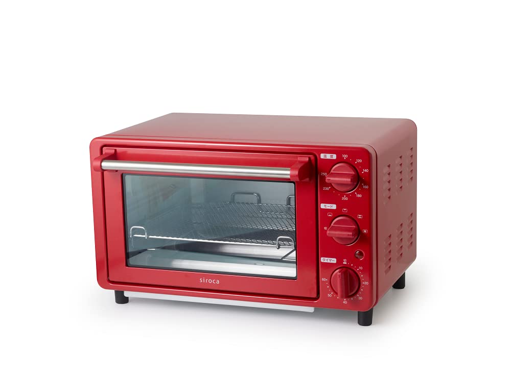 

Shiroka Oven Red Non-Fry [Non-Fry Cooking/16 Menus/Oven Cooking/Toast/Convection/Compact Size] ST-4N231 (Red)