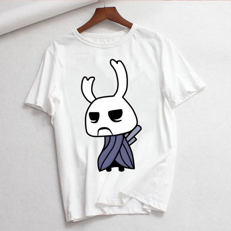 Hollow Knight Print Ladies Tshirt Ladies Casual ocollar White Shirt Short Sleeve Ladies Tshirt Graphic Printing