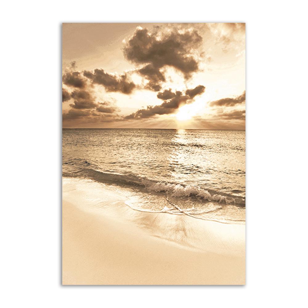 Meer Landschaft Wand Kunstdruck Brücke Holz Wand Poster Heu Leinwand Malerei Boot Nordic Wand Bild für Wohnzimmer Dekor Malerei