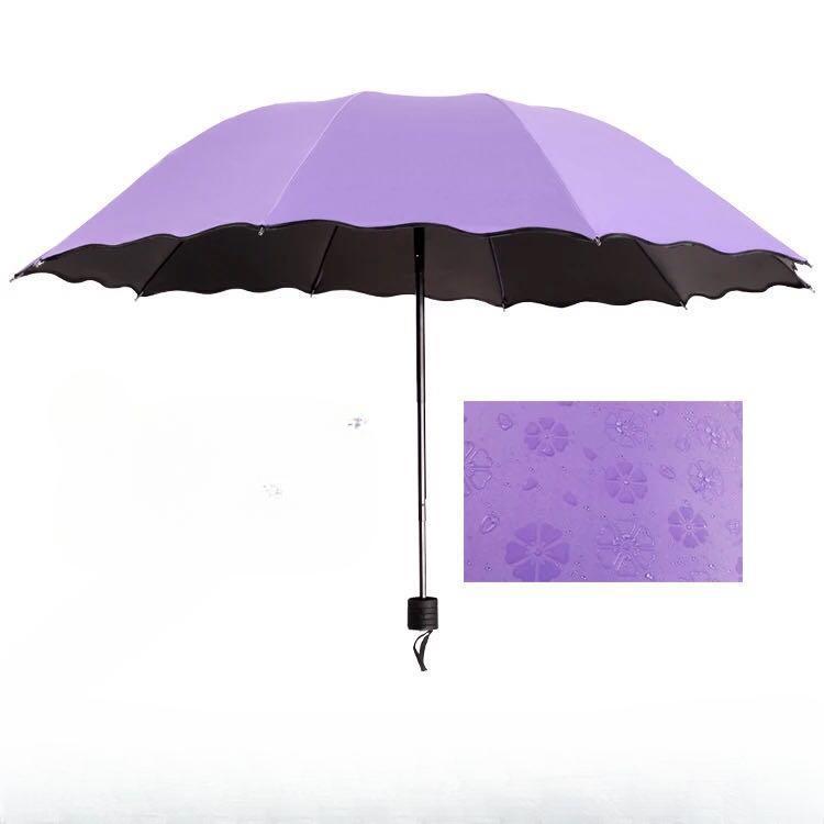 Guarda-chuva de Sol Espessado com Cola Preta para Uso Tanto em Dias Ensolarados Quanto Chuvosos Verão Exterior Resistente a UV Guarda-chuva Dobrável