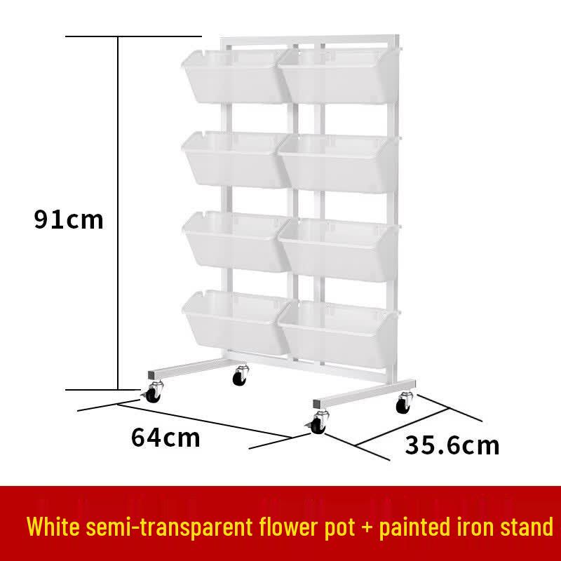Hualong Shield Mobile Balcony Flower Stand
