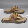 Fashion Genuine leather Men Flip Flops Summer Beach Flip Flops Men Fashion Casual Trend Hot Sale Summer Men Slippers Beach Outdoor