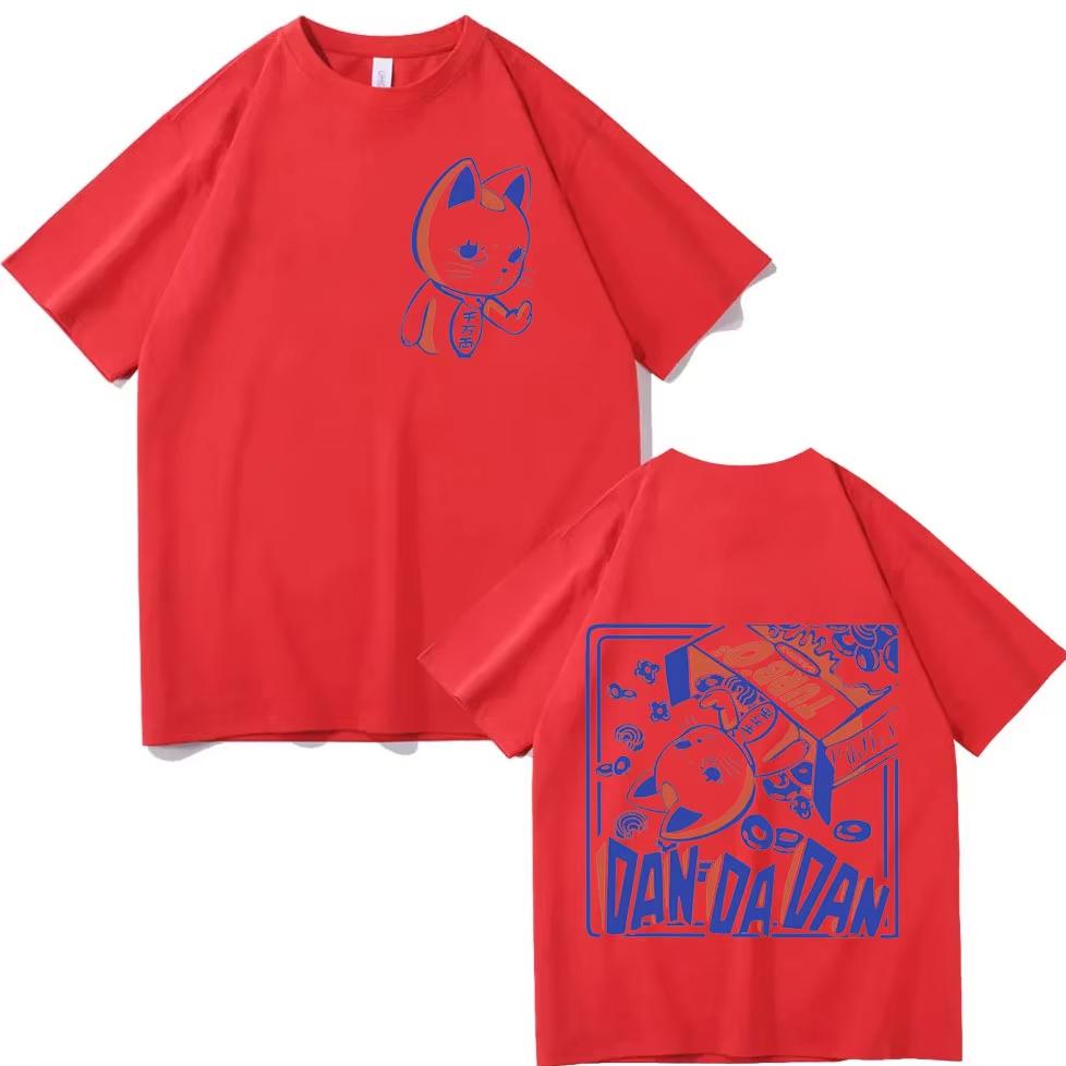 

New Japan Anime Dandadan Turbo Granny Cat Graphic T Shirt Fashion Cartoon Oversized Tshirt Unisex Women Vintage Casual Cotton T L