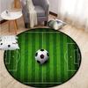 Football Field Soccer Round Carpet Ball Sport Circle Rug Boys Teens Bedroom Living Room Balcony Floor Mat Home Decor Doormat