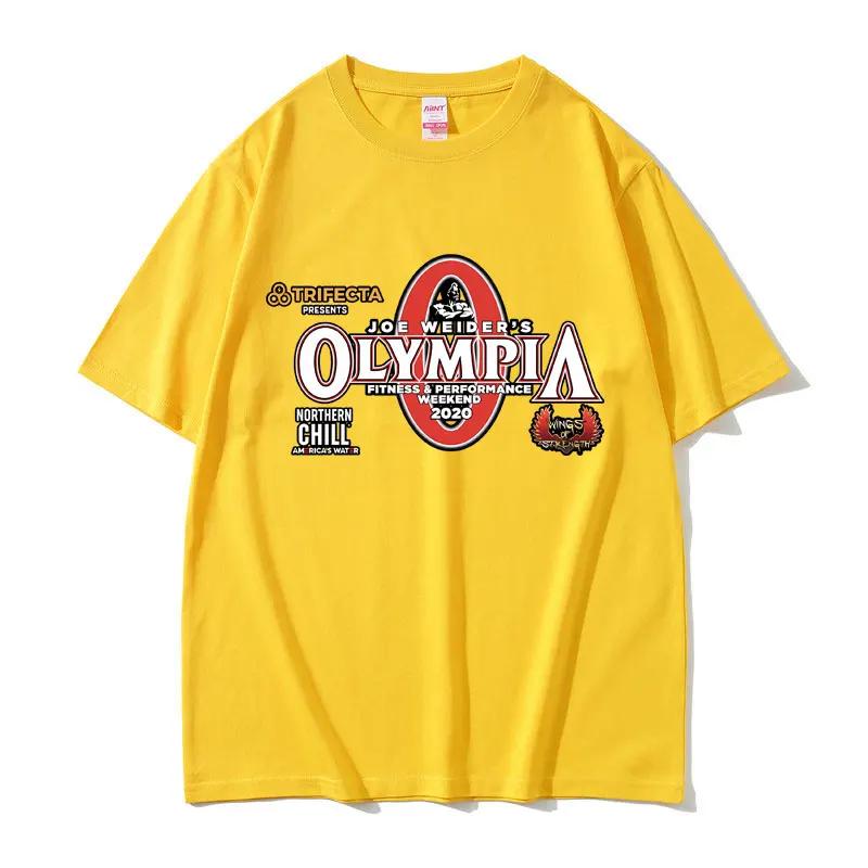 Olympia Gym Fitness Pump Cover Graphic T-shirt Men Women Fashion Vintage Tshirt Male Casual  Short Sleeve Tees
