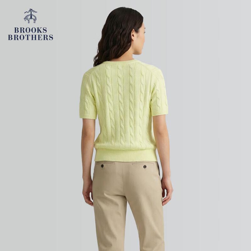 

Brooks Brothers Women s Embroidered Cable Knit Short Sleeve T-Shirt L