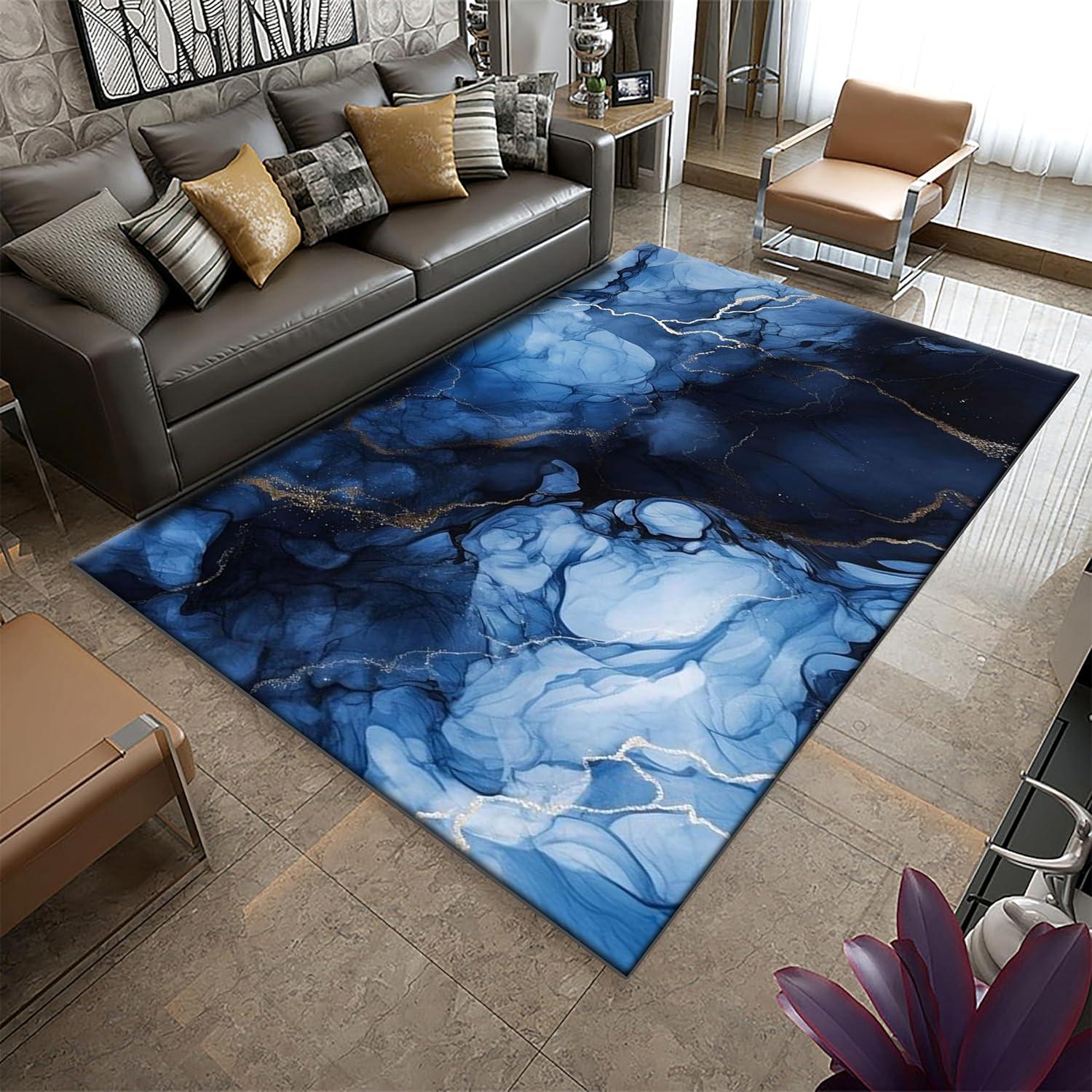 

Abstract Marble Rug Anti-slip Floor Mat Suitable for Living Room Bedroom and Home Decoration 40x60CM