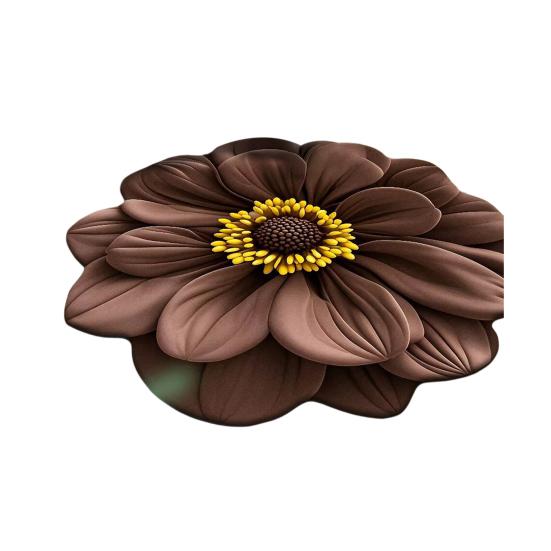 Floor Mat Large Size Non-Slip Floral Plush Rug with 3D Visual Effect Easy Maintenance Floor Rug Living Room Bathroom Kitchen Decor
