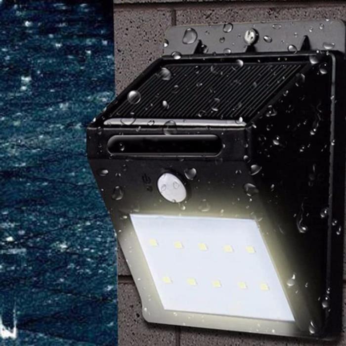 Applique murale - Solarna - 30 LED - Panneau solaire - Détecteur de mouvement 120°/3 m