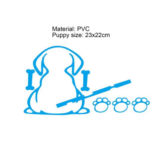 3Pcs/Set Car Funny Sticker Sun-proof Fine Workmanship Waterproof Puppy Dog Car Rear Windshield
