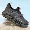 Men's Waterproof Leather Casual Running Shoes - Lightweight, Trendy, and Ideal for Outdoor Sports - Perfect for Middle-aged and Elderly Dads.