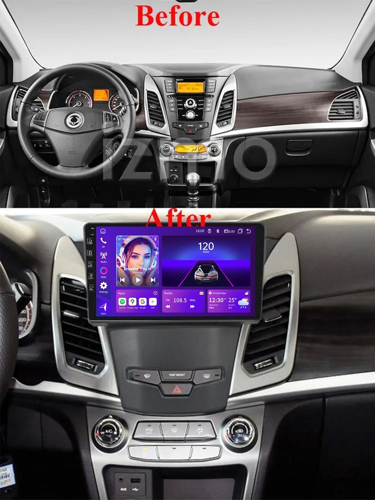 Toyousonic Car Video Player for SsangYong Korando 2014-2016 GPS Navigation Built-in Dsp Carplay Autoradio Android Head Unit