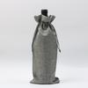 12PCS Christmas Simple Burlap Wine Bags with Tag And Ropes Holiday Party Reusable Gift Wrapping Bag Home Decor