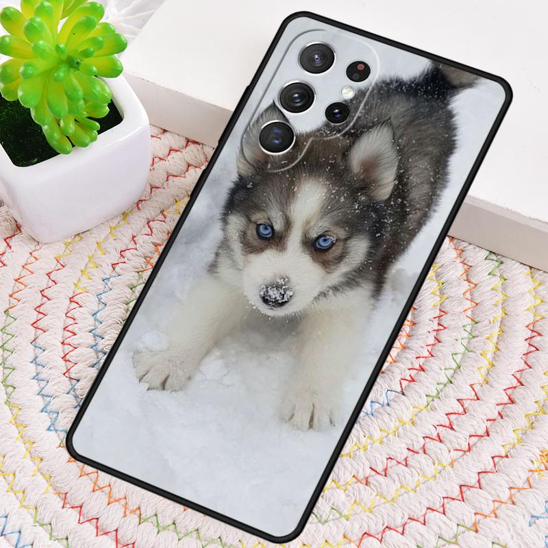 Siberian Husky Sled Dog TPU Phone Case For Samsung Galaxy Note 10 Pro S26 S25 S24 S23 S22 Ultra Plus S21 FE S20 Shockproof Cover