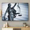 Vintage Lady Justice Canvas Prints Balance Scales HD Pictures Canvas Painting Posters Wall Art Lawyer Office Decor Lawyer Gift