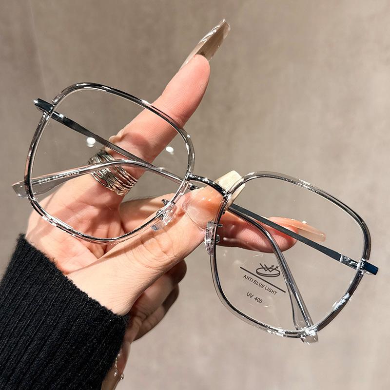 Anti-blue Light Glasses For Women Without Makeup Large Frame Polygonal Myopia Glasses Frame MH9092