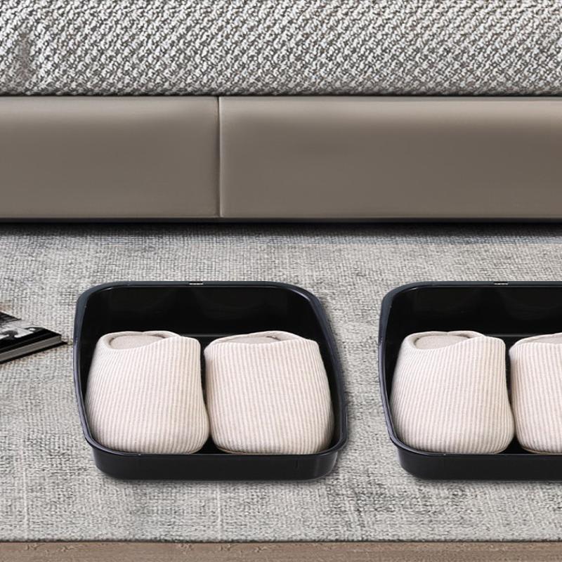 

Car Shoes Storage Tray Interior Multifunctional Durable Accessory Tidying Vehicle Organizer Under Seat Container Box чорний
