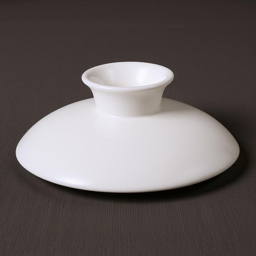 White Ceramic Tea Cup Lid 3 Inch Universal Size for Teacups Mugs Coffee Cups Temperature Retaining Drink Cover Tea Ware
