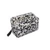 Hochwertige Kosmetiktasche aus Plüsch mit Leopardenmuster – großes Fassungsvermögen und süßes Design für Studentinnen