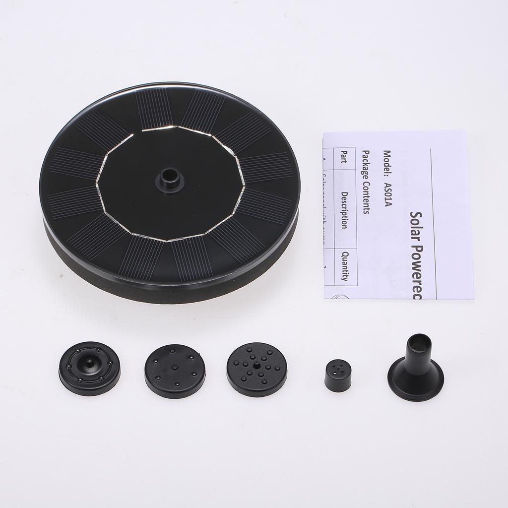 thumbnail image 2 of 1W Solar Bird Bath Fountain With 6 Nozzles Solar Powered Floating Fountain Pump For Bird Bath Garden Pond Pool Fish Tank Outdoor 2 of 11