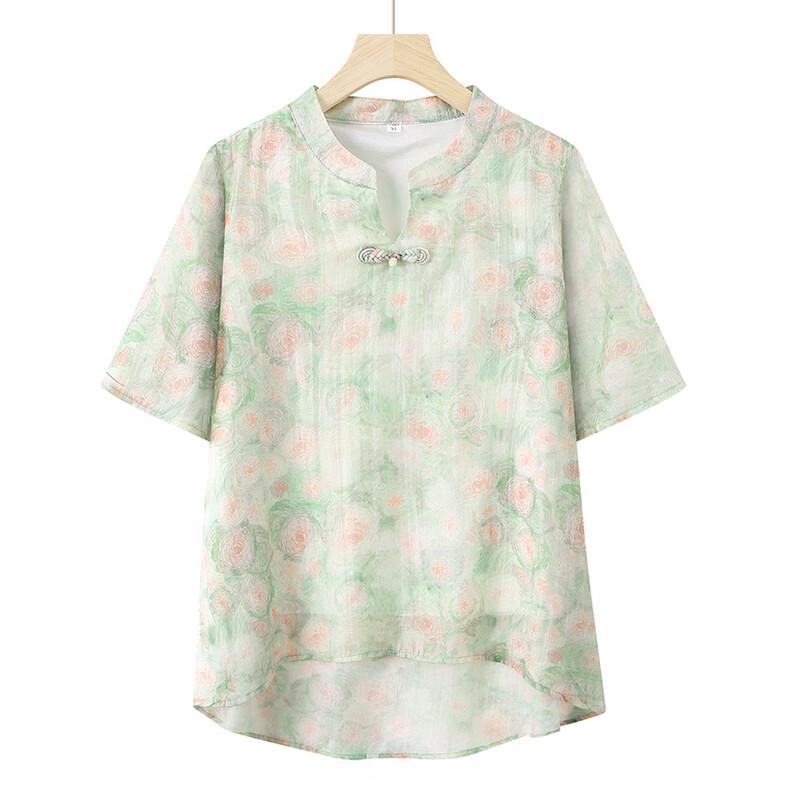 YUZHAOLIN Women's Summer Tencel Cotton Short Sleeve Casual Set