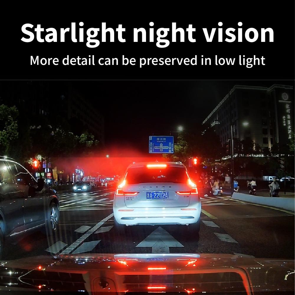 4-inch Dashcam, High-definition Dual-lens Wide-angle Video Recording, Night Vision Loop Recording.