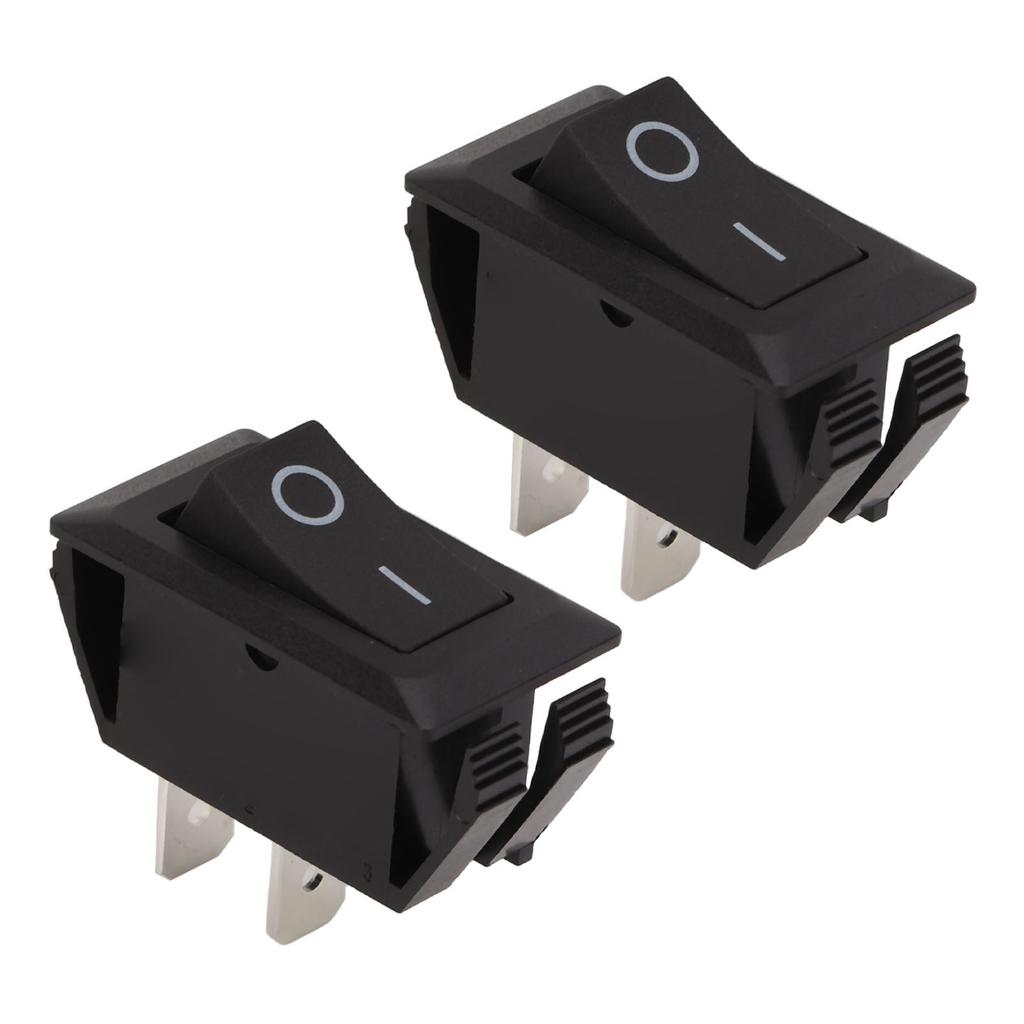 2PCS Rocker Switch 2 Positions Single Control PA66 16A 125 250V for Instruments Automobiles Ships