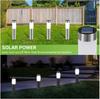 Solar Light White Solar Light Stainless Steel Waterproof LED Outdoor Garden Light Suitable for Courtyard Lawn and Trail