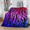 3D Colorful Zebra Pattern Soft Plush Blanket,Flannel Blanket Throw Blanket for Living Room Bedroom Bed Sofa Picnic Office Cover