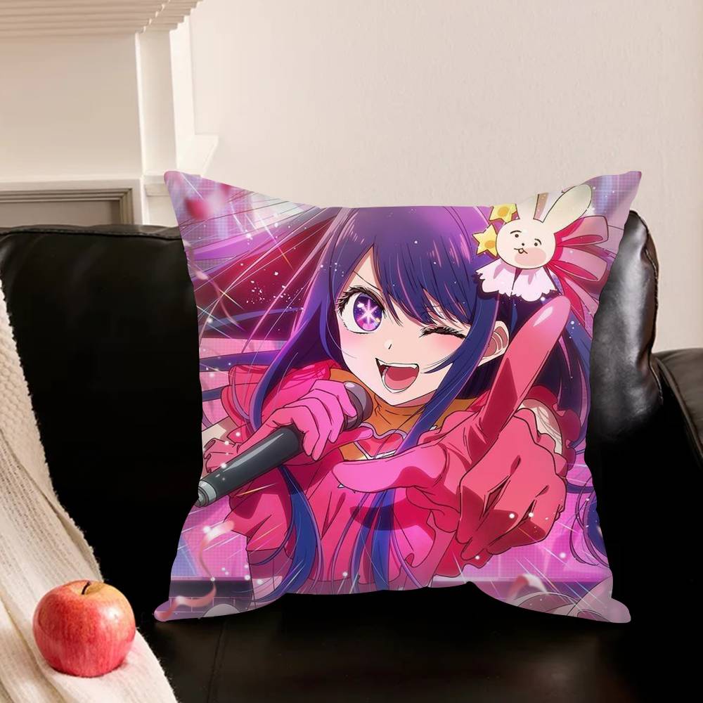 Ai H-Hoshino O-Oshi No Ko Anime Various Sizes Square Pillowcase For Car Home Bedchamber Decor