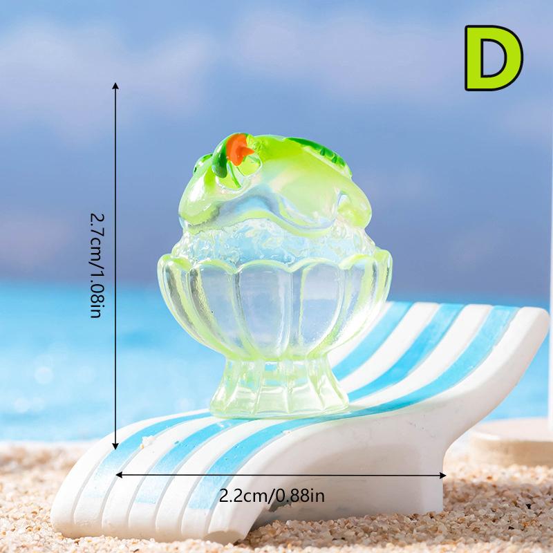 Mini Fruit Smoothie Desktop Ornaments Micro Landscape Model Home Garden Decor Toy