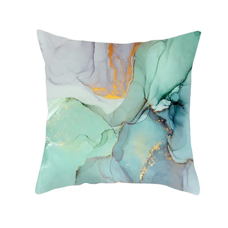 New Nordic Marble Gold Lines Print Cushion Cover Modern Abstrct Watercolor Art Decorative Pillow Cover Sofa Chair Throw Pillows