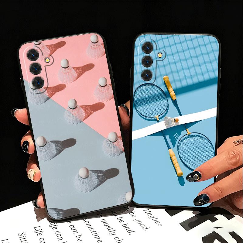 Badminton Sport Soft Phone Case for Samsung A17 A37 A57 A16 A26 A36 A56 A15 A25 A35 A55 A14 A24 A34 A54 A13 A23 A33 A53 A52 A12