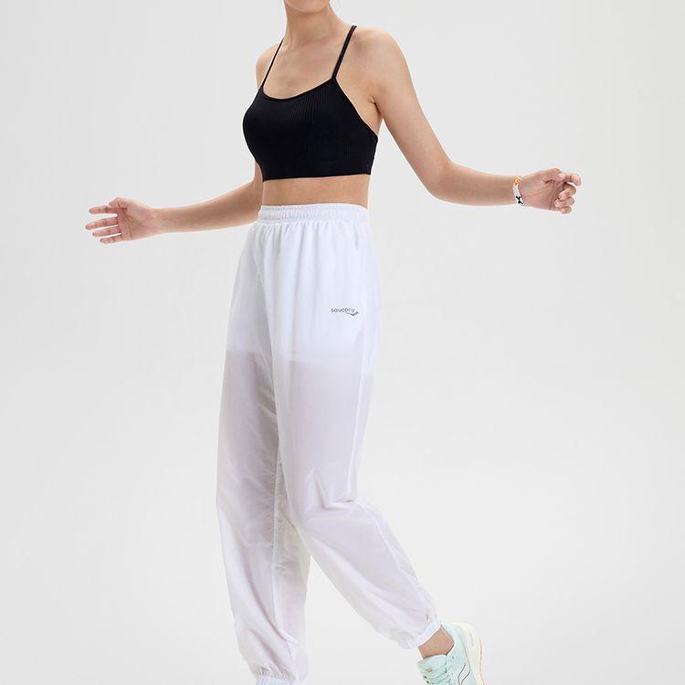 Saucony Logo Loose Fit Sports Knit Pants Women Pants Pearl-White SC1239143-1