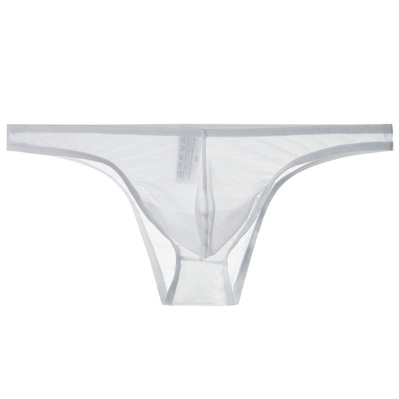 Ultra Thin Sheer Briefs Men Sexy Underwear Cooling Knickers Low Rise Bulge Pouch Underpants Soft Mesh Panties Male Lingerie