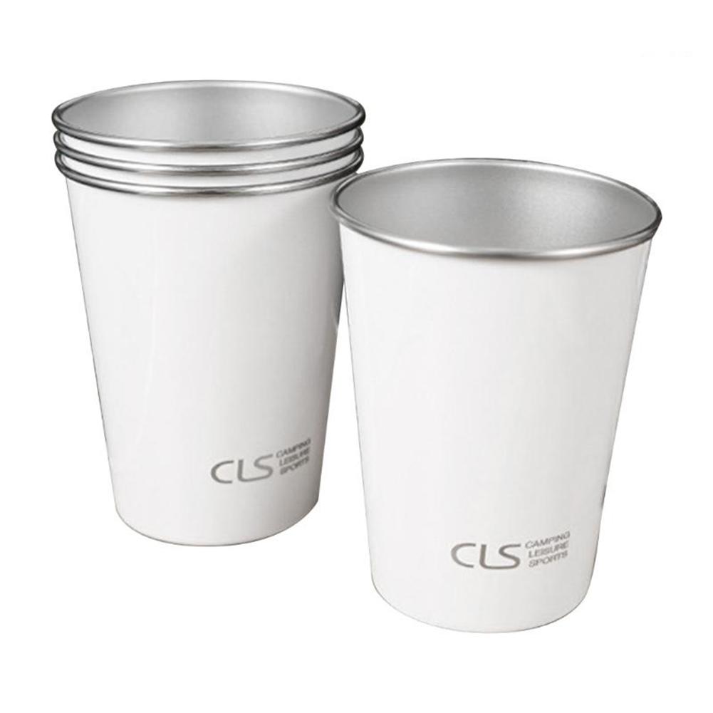 

4pcs 350ml Camping Cup 304 Stainless Steel Tea Milk Coffee Cups Water Mugs For Home Bbq Outdoor Camping Picnic White #1
