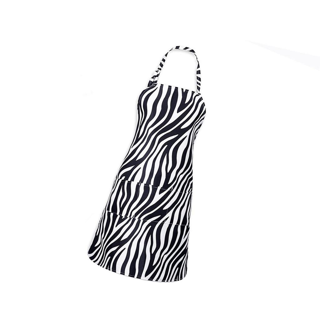 Stylish Leopard Print Apron Kitchen Cooking Accessories Apron Adjustable Neck Strap Easy Wash For Home Beauty Salon Use
