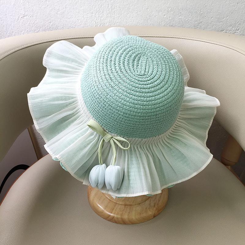 1/2Pcs Summer Sun Hat Princess Beach Sun Hat Big Brim Tulip Fisherman Hat For Girls Sweet Crossbody Bag Gifts