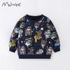 American Style Boys' Sweatshirts, New Spring and Autumn Models, Stylish Tops for Little Boys, Children's Pure Cotton Round-Neck Clothes, Autumn Wear