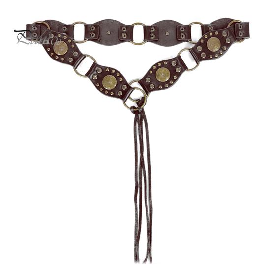 

Женский ремень в стиле ретро, ​​преувеличенный ромб, металлическая пряжка из искусственной кожи, широкий ремень с ушками, аксессуары для брюк темный кофе