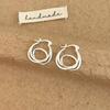 Double Layer Irregular Earrings Minimalist Personality Earrings Hoop Earrings  Party
